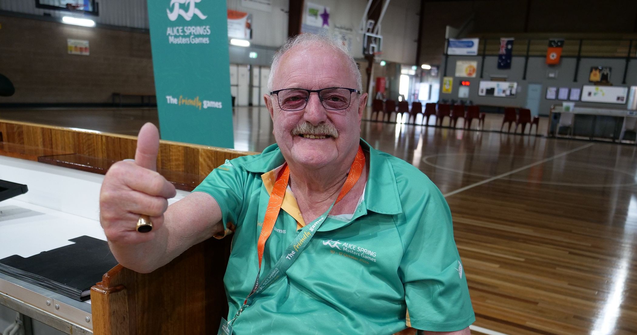 A smiley volunteer at Alice Springs Masters Games 2026