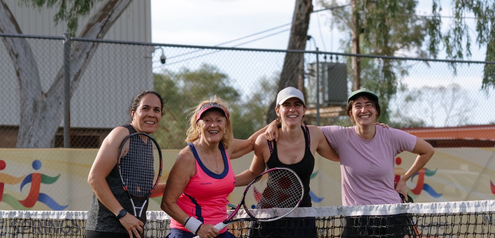 Tennis players on the court at Alice Springs Masters Games 2026