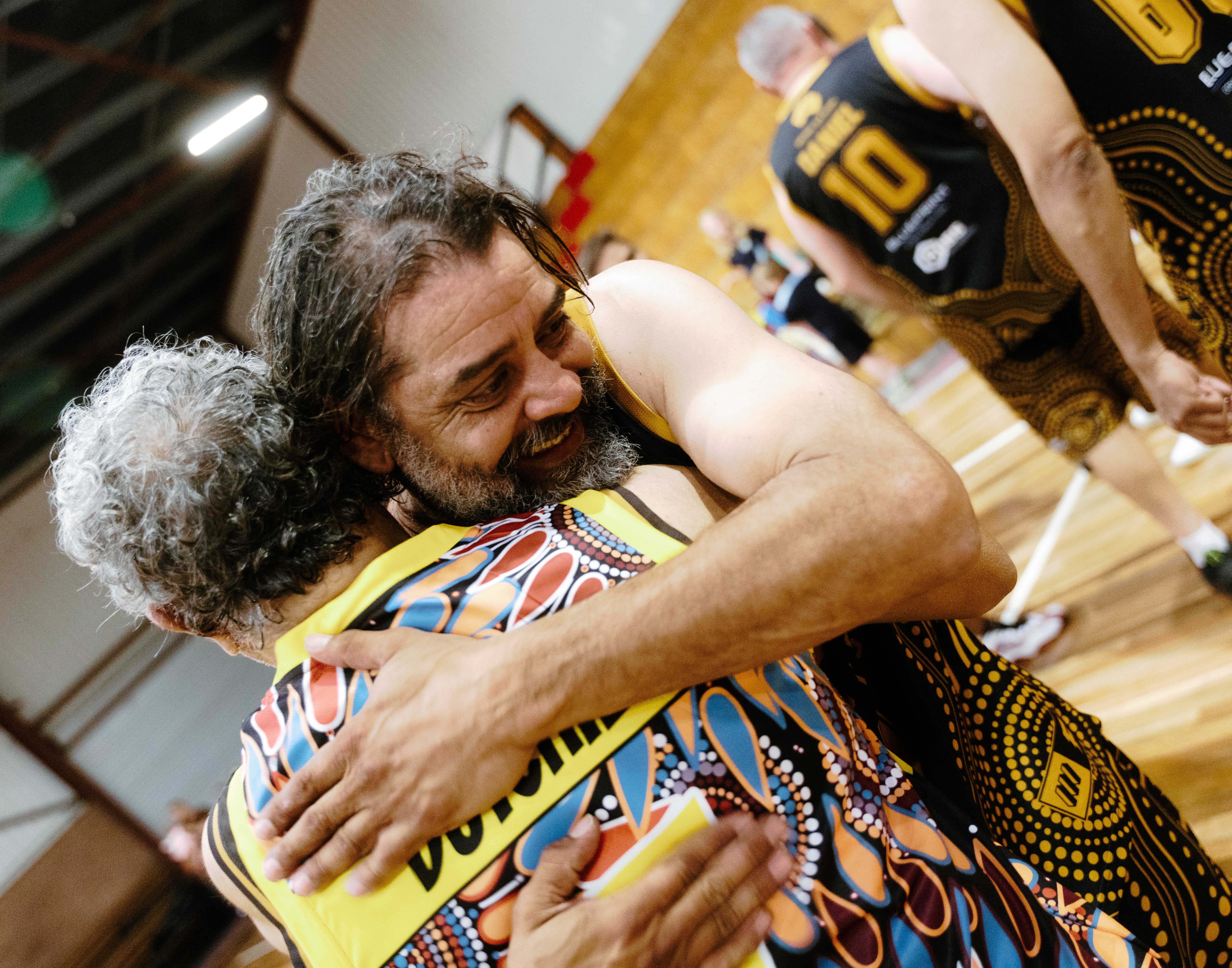 Basketball competitors celebrate at the Alice Springs Masters Games 2026