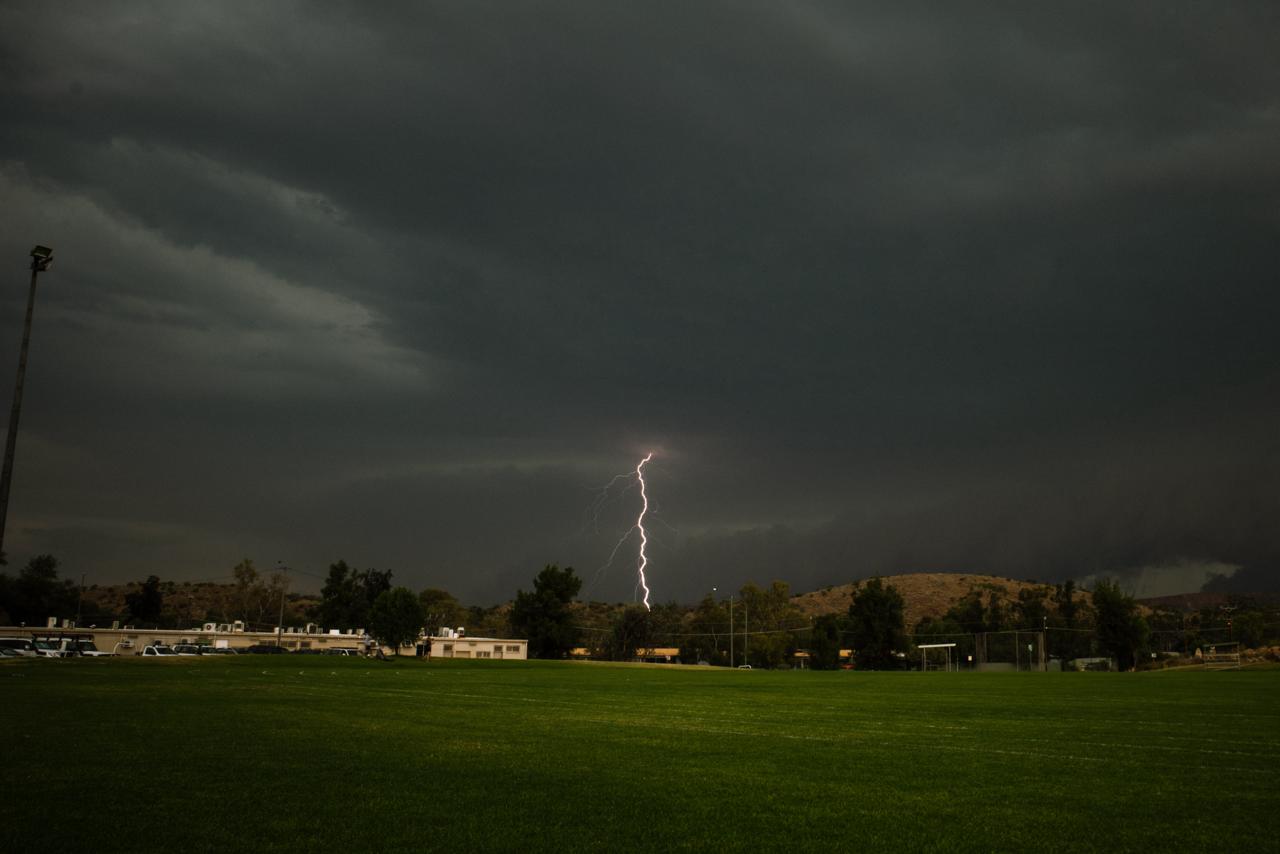A storm sweeps through Alice Springs